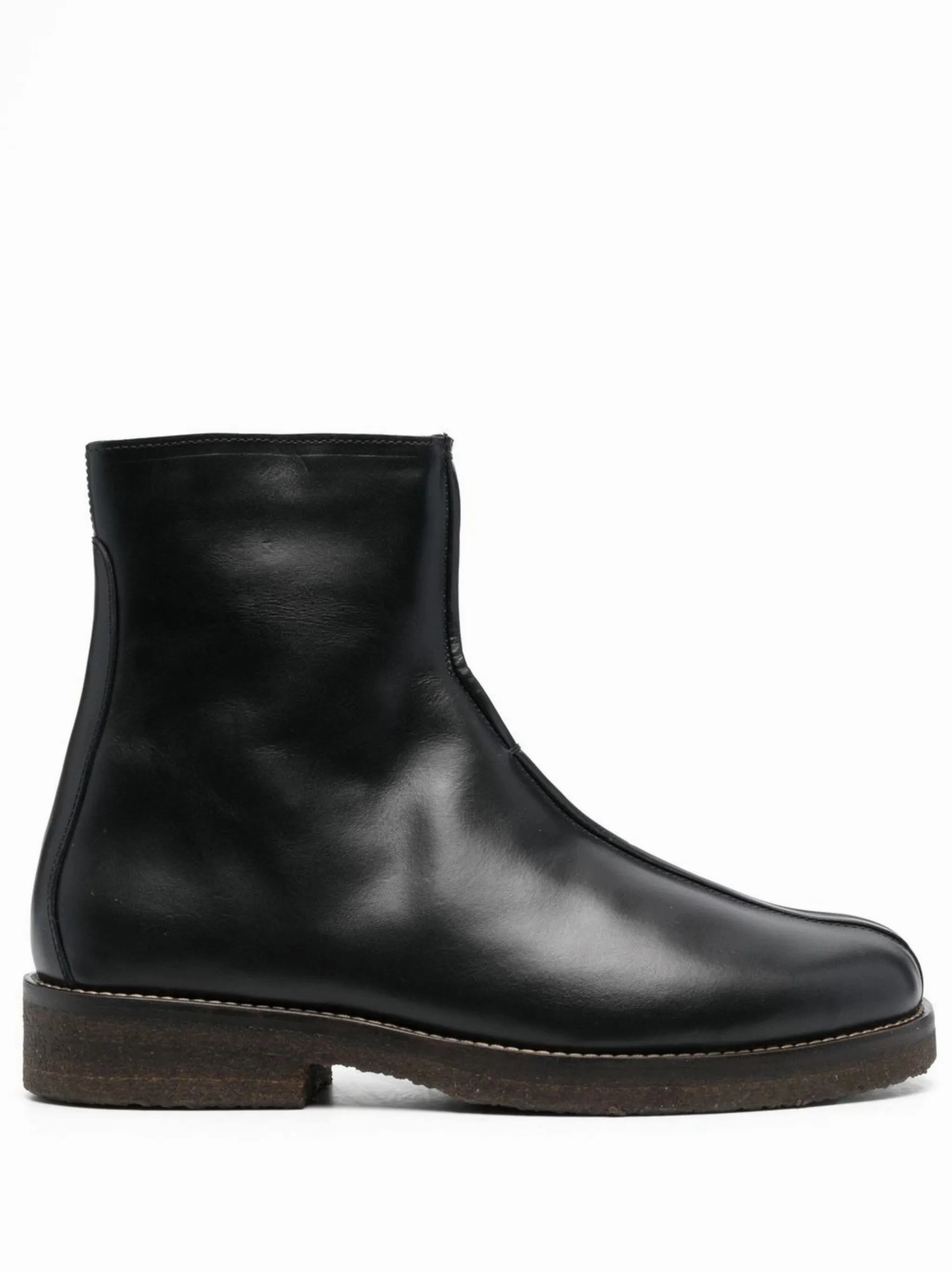 Low Price Rain Boots 35mm zip-up leather boots