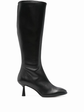 Stretching Calf Boots 60mm leather knee-high boots