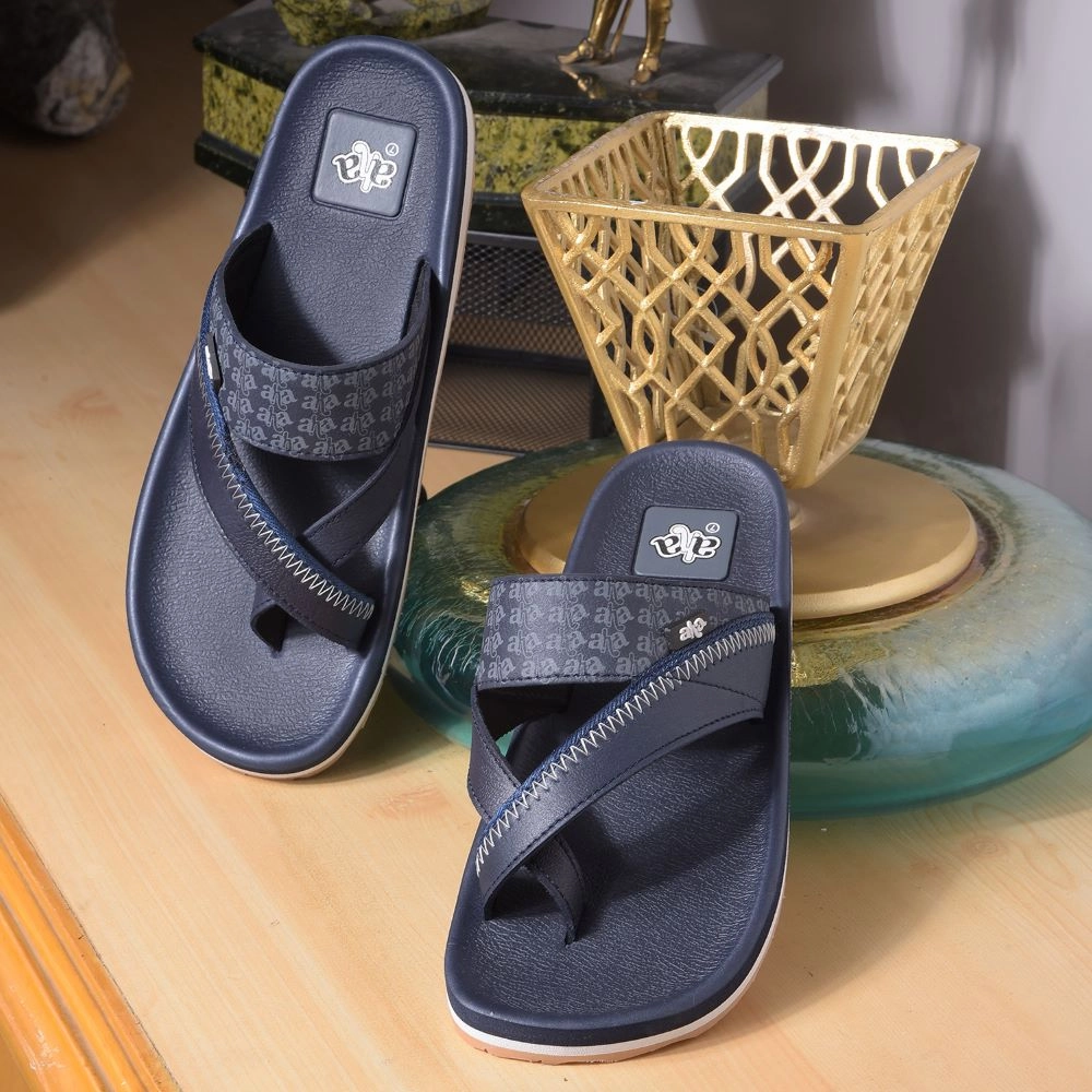 Slippers For Hot Feet A-HA Casual Black Flip Flop For Men ANCO-02 By Liberty