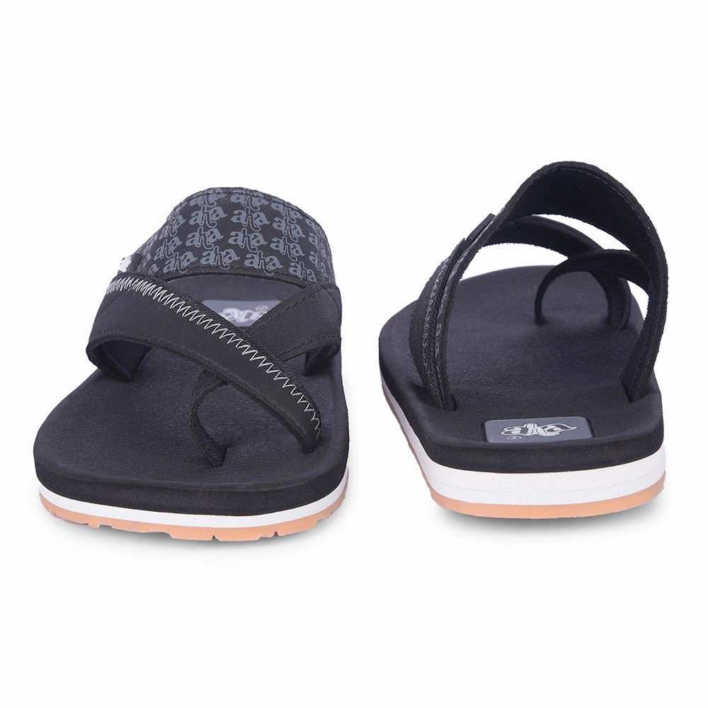A-HA Casual Black Flip Flop For Men ANCO-02 By Liberty Step By Step Easy Crochet Slippers Free Pattern