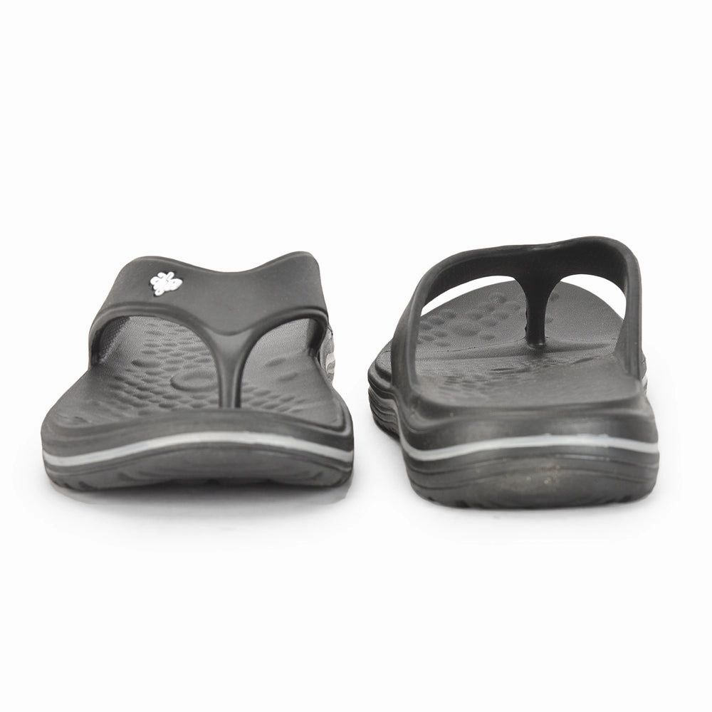 A-HA Casual Black Flip Flop For Men BEACHTIME By Liberty Slides With Rhinestones