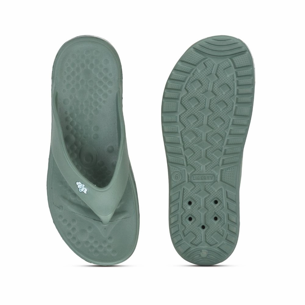 Sandals Lagoon Slide Sandal A-HA Casual Green Flip Flop For Men BEACHTIME By Liberty