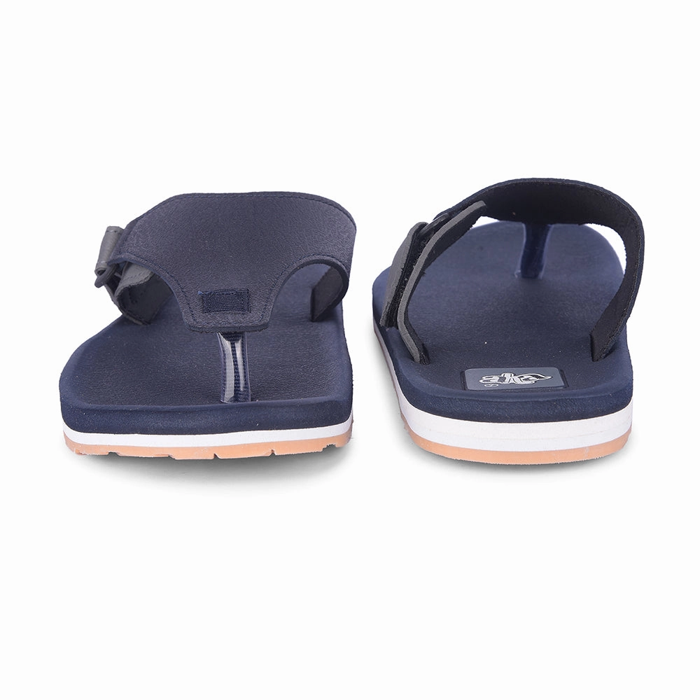 Cotton Slippers A-HA Casual Navy Blue Flip Flop For Men ANCO-01 By Liberty