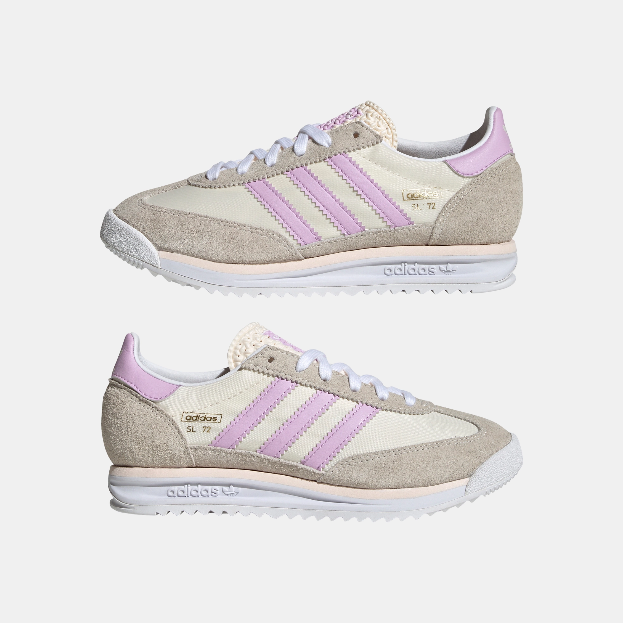 Adidas Tour360 24 Boost Golf Shoes Adidas Big Kids' SL 72 RS J Chalk White Bliss Lilac (GS)