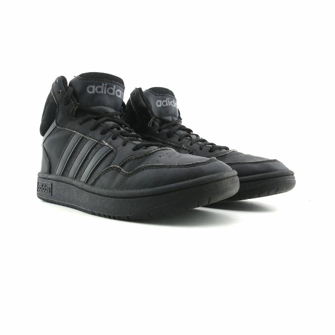 ADIDAS HOOPS MID White Leather Platform Sneakers