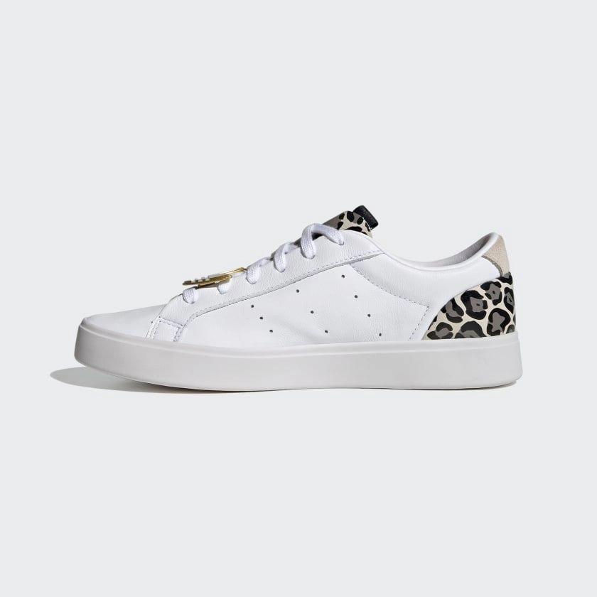 Adidas Women's Sleek Shoes - Cloud White / Brown Leopard / Gold Adidas Defiant Speed Tennis Shoe