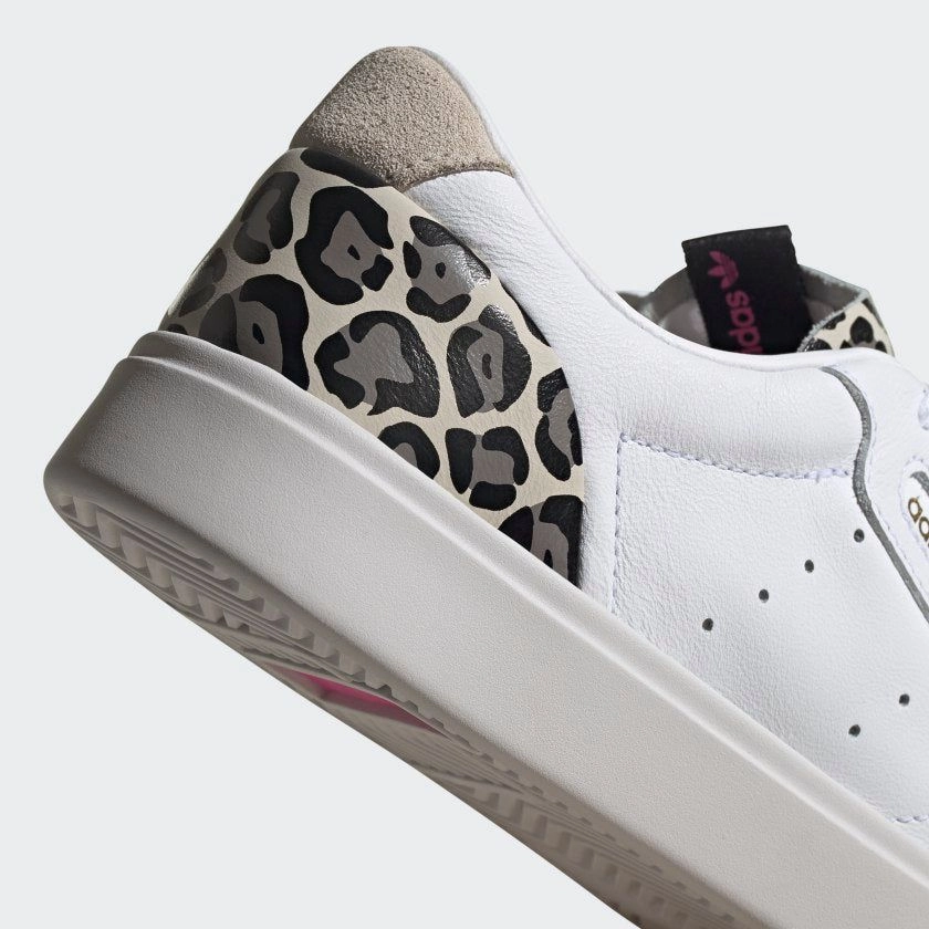 Adidas Women's Sleek Shoes - Cloud White / Brown Leopard / Gold Shop Adidas Shoes