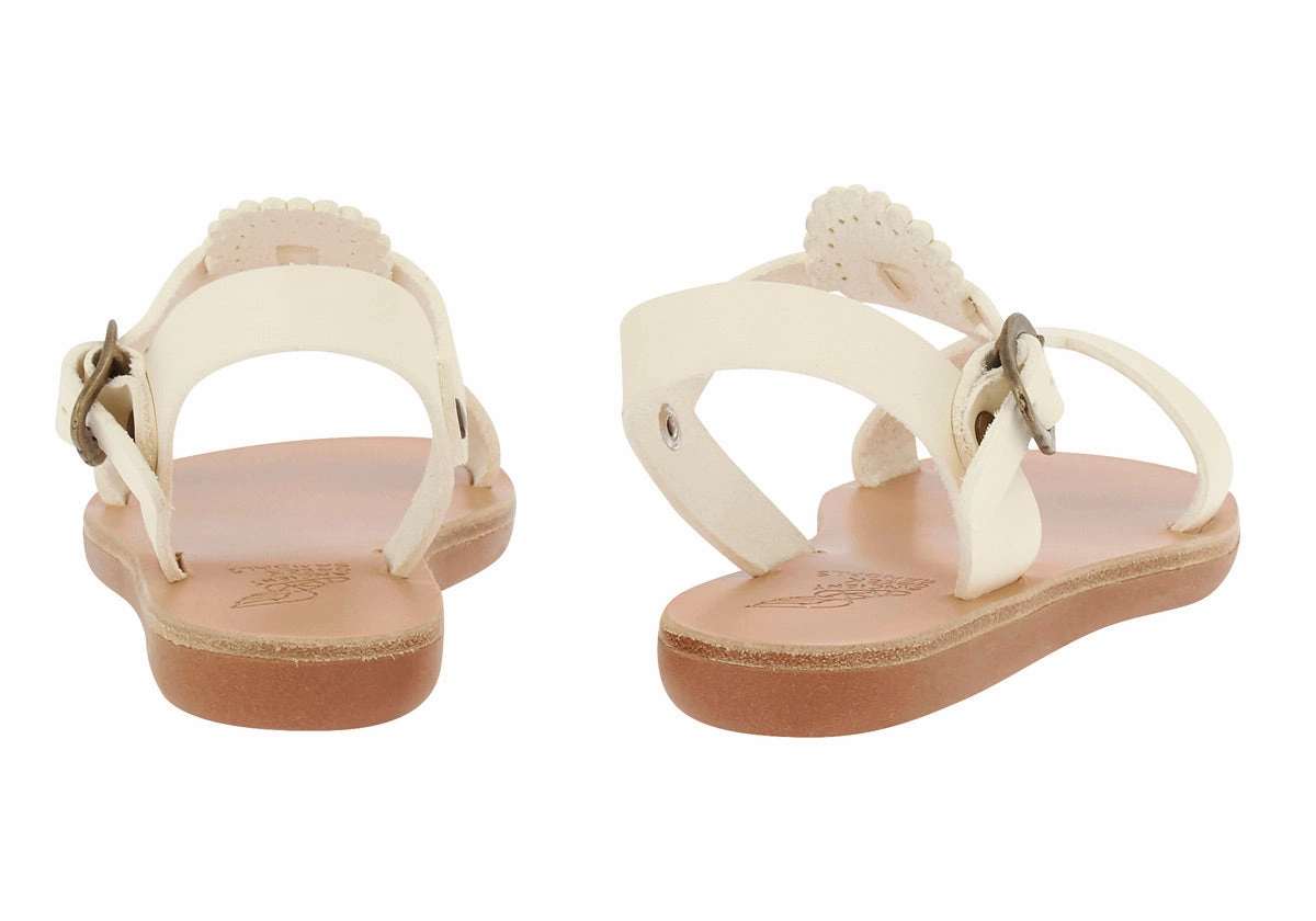 Toe Covered Sandals Little Amber Soft Off White
