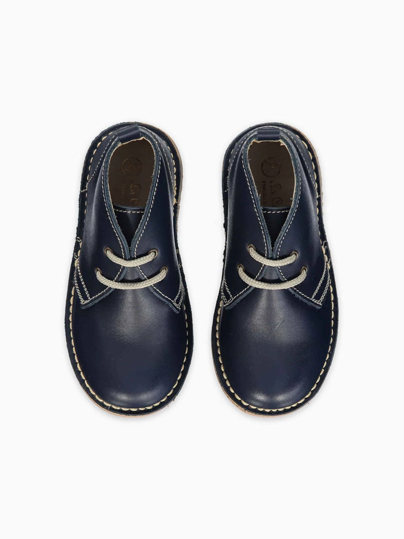 Dubliner Boots Navy Leather Kids Desert Boots