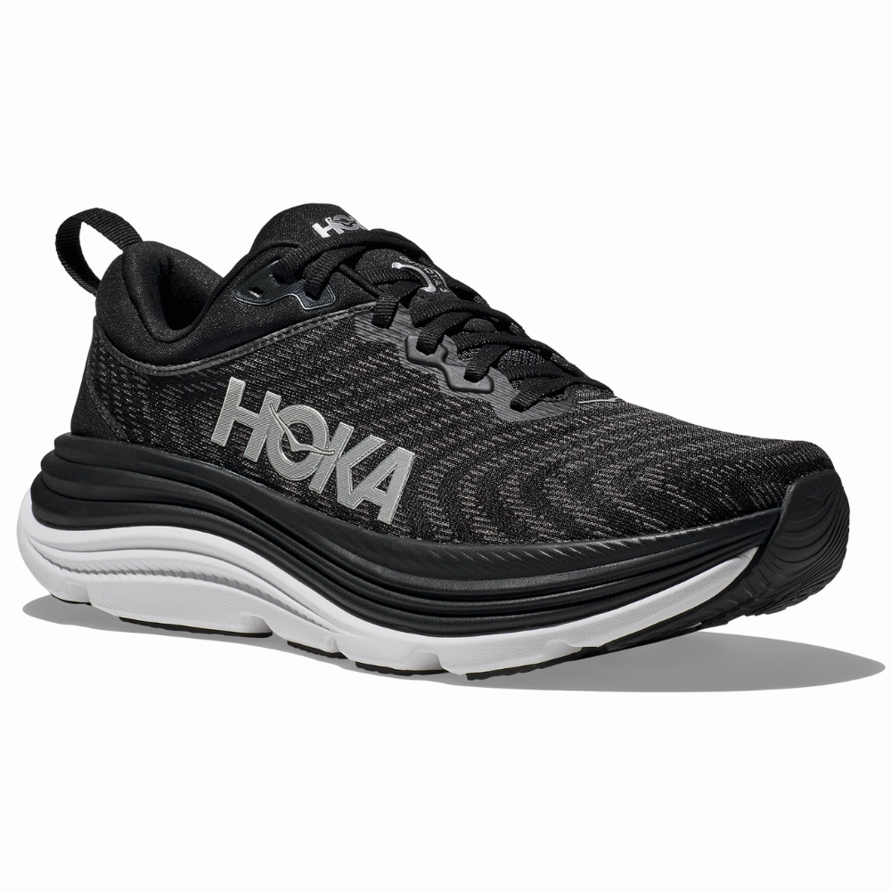 For Back Pain Hoka Gaviota 5 Black/White Running Shoe (Men's)