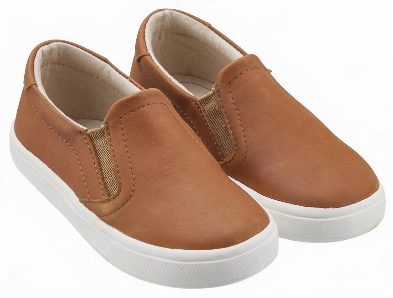 Pop Sneakers Kids Hoff Leather Slip On Sneaker Shoe In Tan
