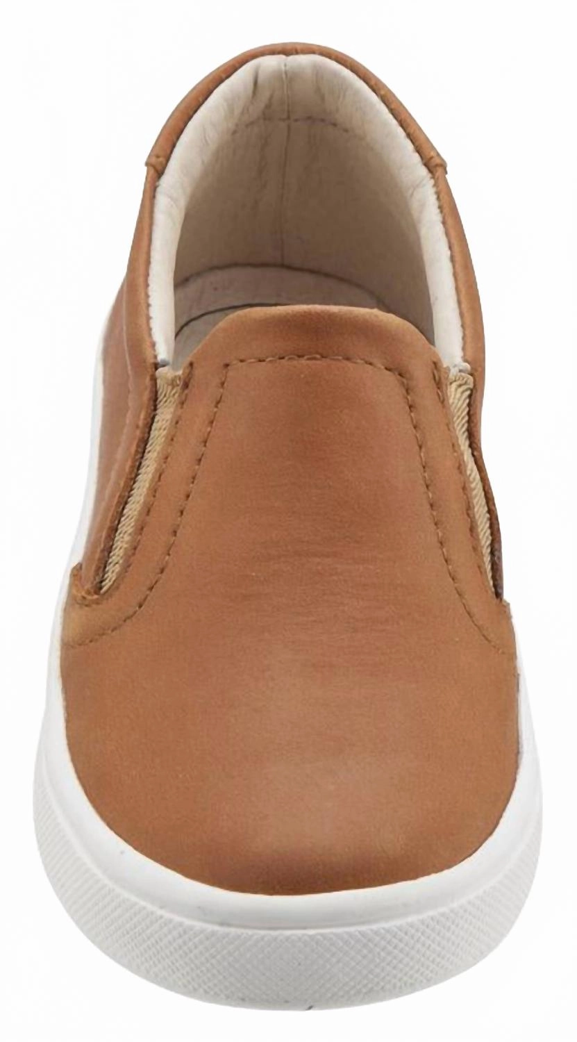 Wedged Sneakers Kids Hoff Leather Slip On Sneaker Shoe In Tan