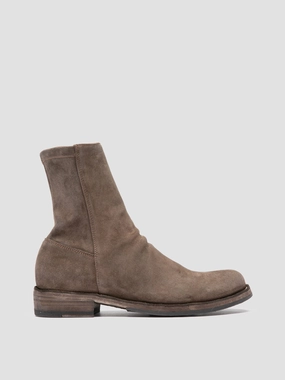 Boots Wheat LEGRAND 171 - Brown Suede Zipped Boots