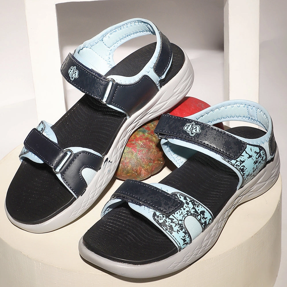 Aha Blue Casual Sandals For Women TIARA-03 By Liberty Light Green Sandals