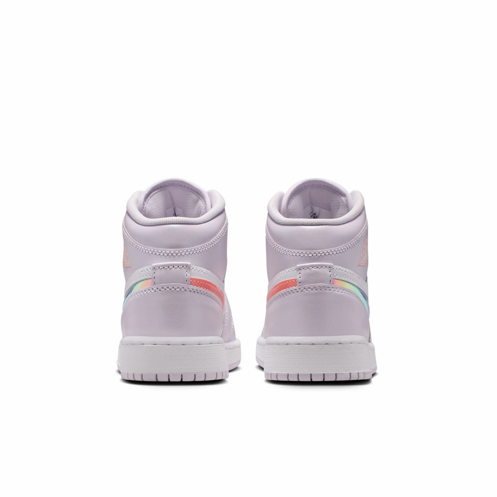 Air Jordan "1 Mid SE" GS - Barely Grape / Atomic Pink-White Tall Sneakers