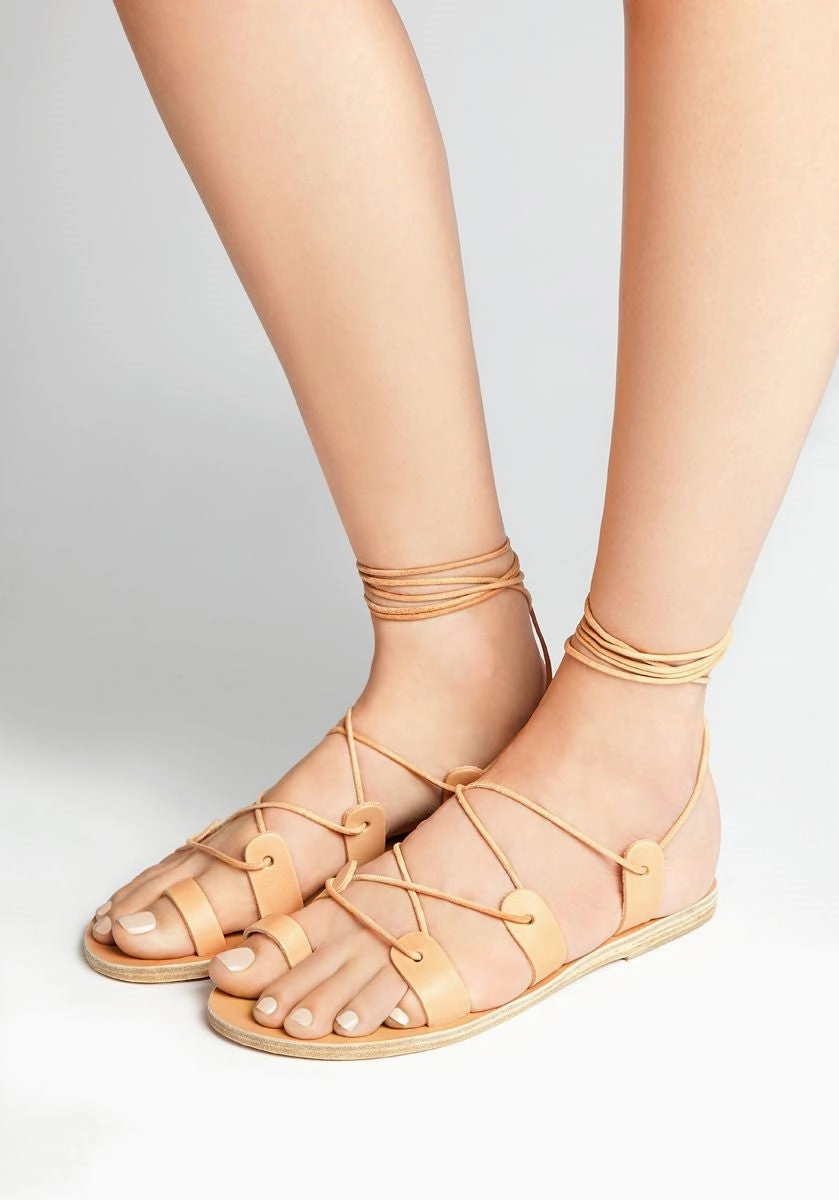 Low Wedge Heeled Sandals Alcyone Natural