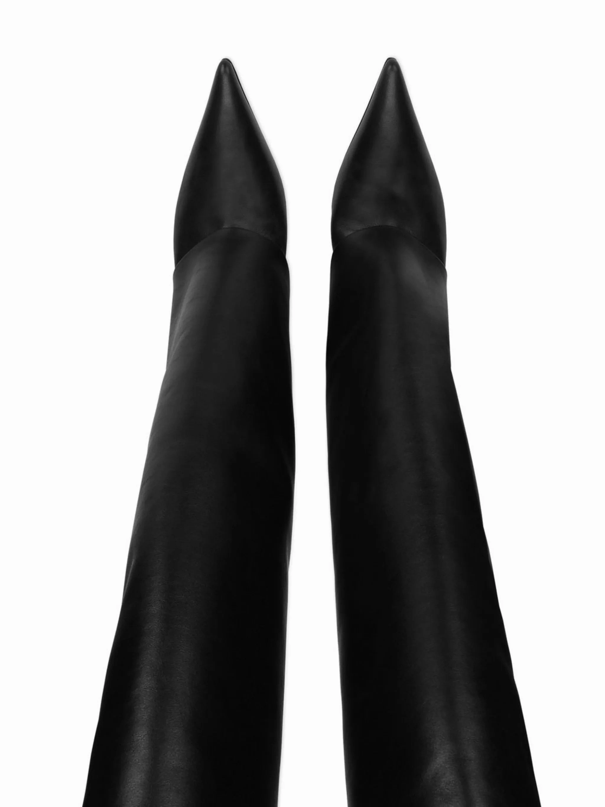 DG-logo knee-high leather boots Moon Boots Near Me