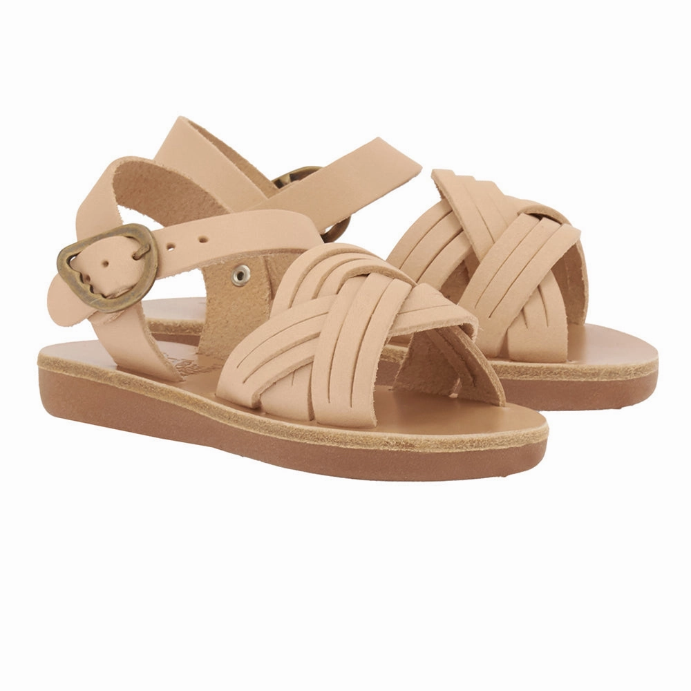 Little Electra Soft Natural Leather Sole Sandals