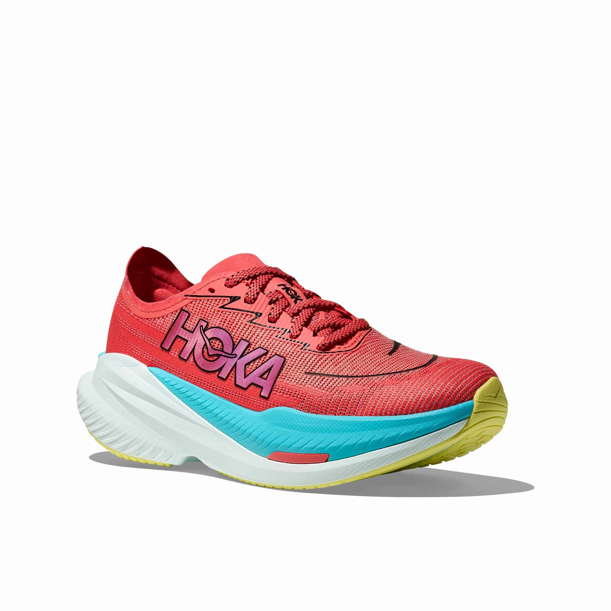 HOKA | Men's Mach X 2 Running Shoes - Grapefruit/Electrical Coral Should I Get Wide Shoes