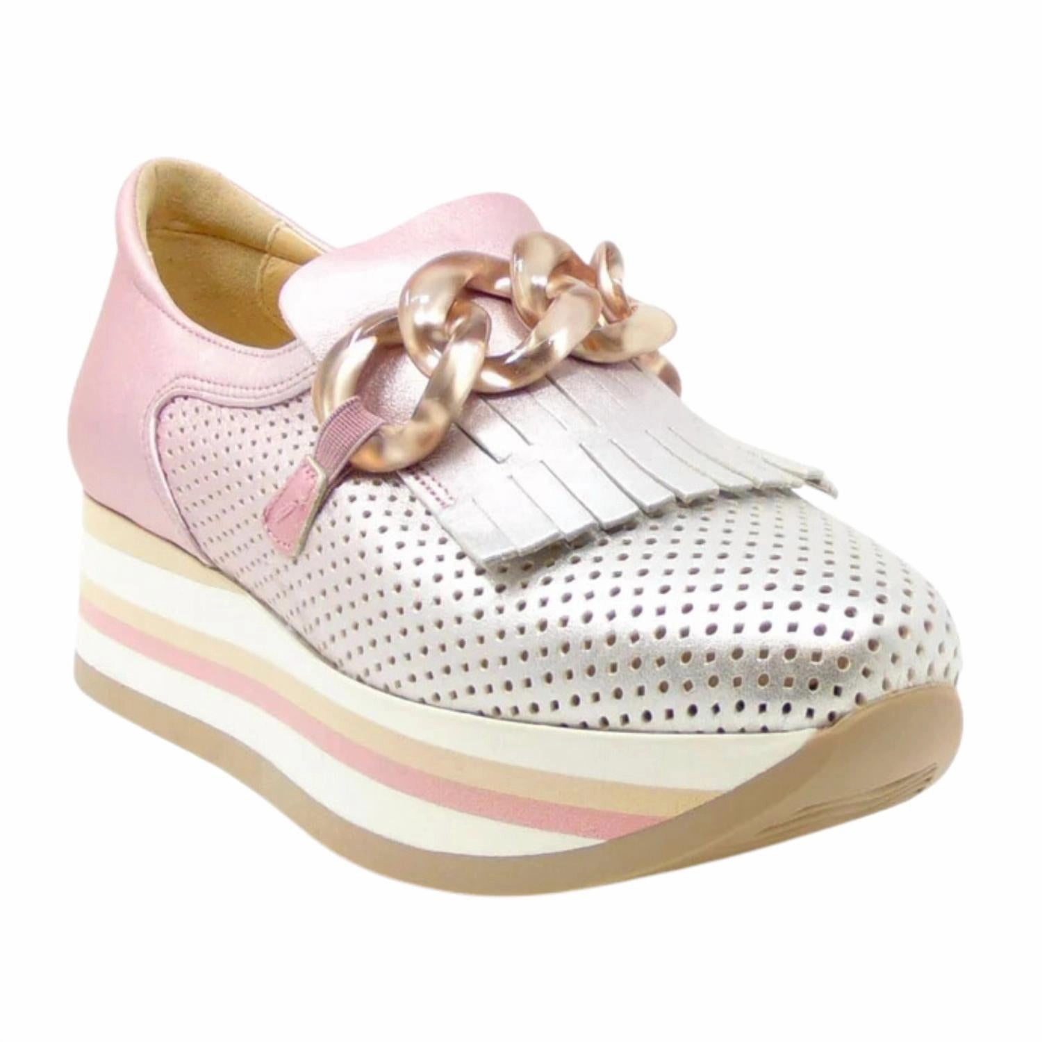 Women's Cynthia Sneakers In Silver/blush Sneakers Swollen Feet