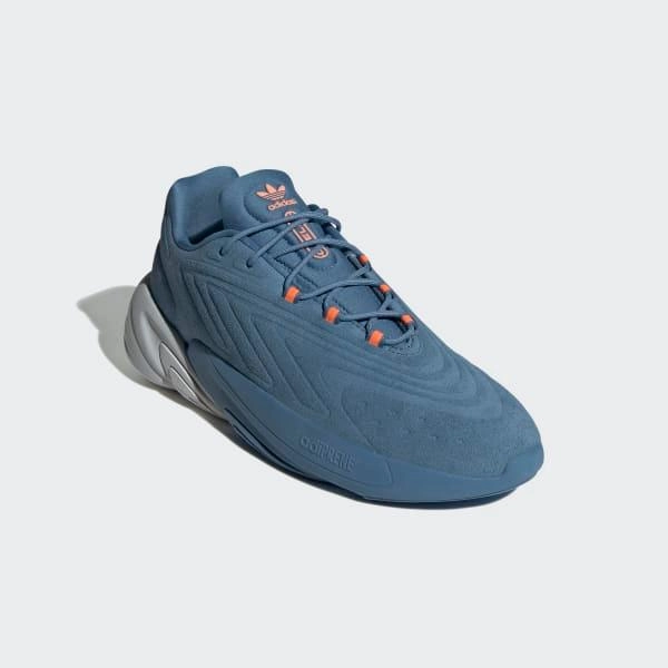 Bad Bunny Adidas Bokete Shoes Adidas Men's Ozelia Shoes - Altered Blue / Light Solid Grey / Beam Orange