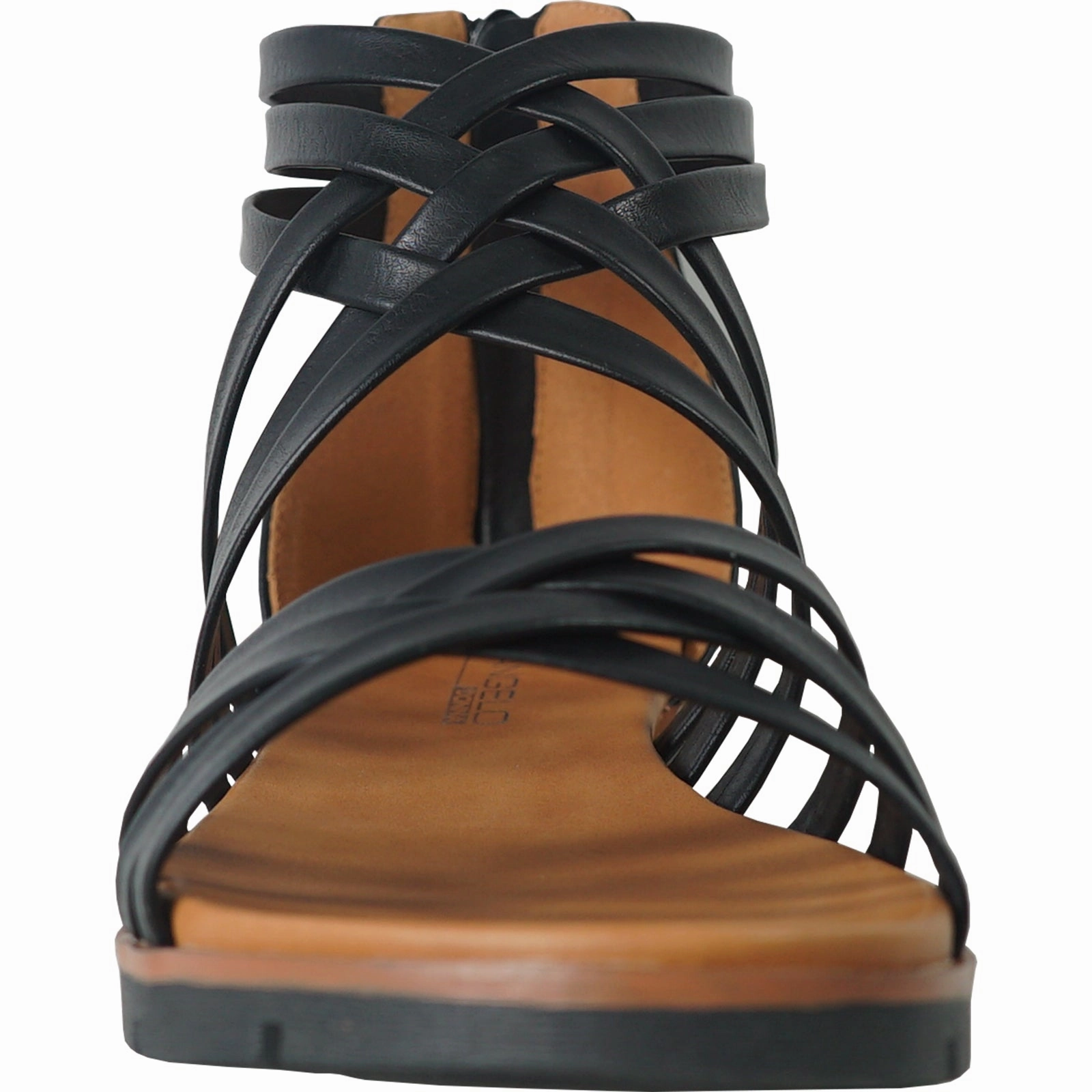 VANGELO Women Sandal FIONA-2 Comfort Flat Sandal Black Shoes With Sandals