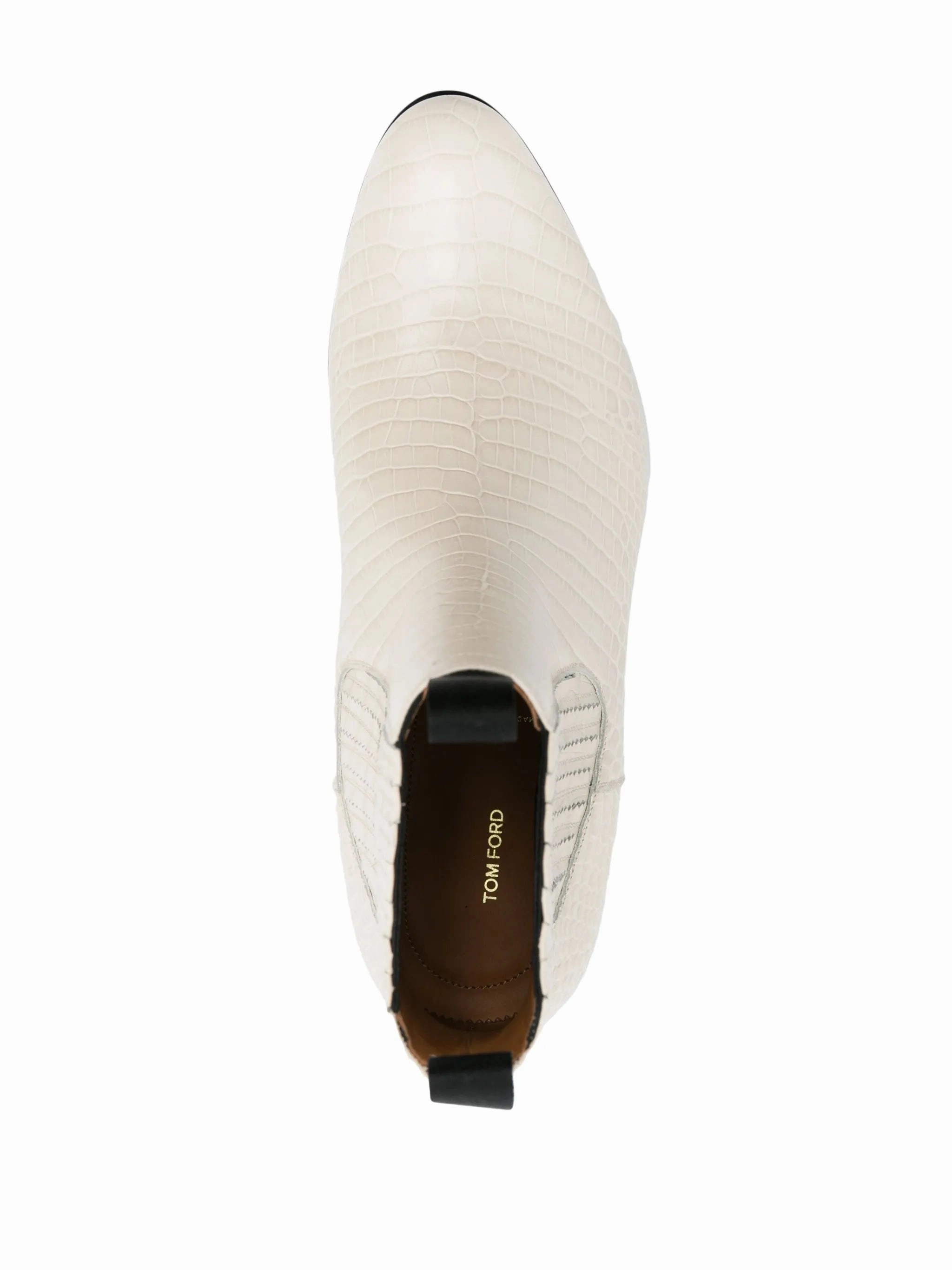 alligator-embossed leather boots Boots For Dresses