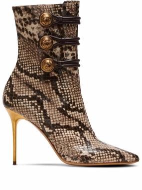 Alma 95mm snakeskin-effect boots Winter Boots On Sale