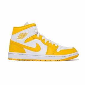 Women's Air Jordan 1 Mid, University Gold Hola Sneakers
