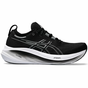 Asics Wide Athletic Shoes Men's Asics Gel-Nimbus 26, Black/Graphite Grey, 13 D Medium