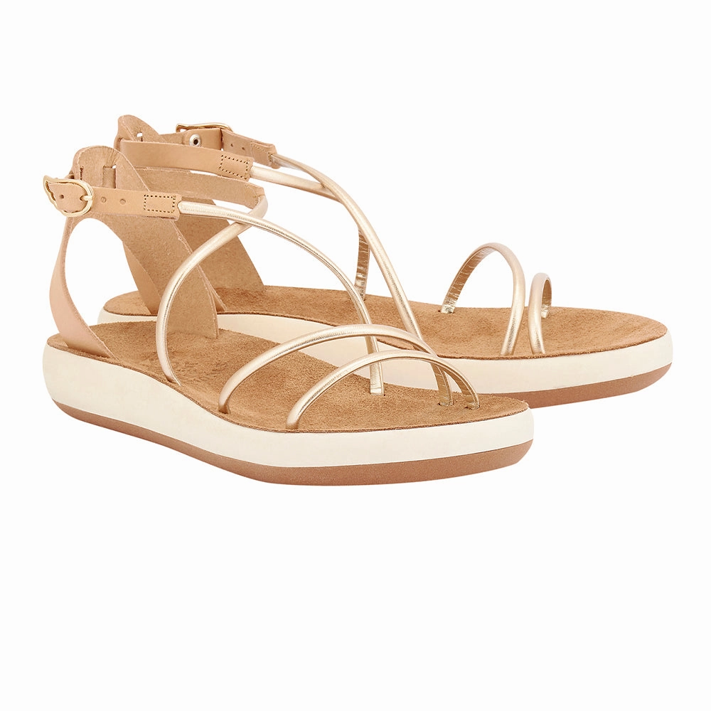 Anastasia Comfort Nat/Platinum Cork Wedge Sandals