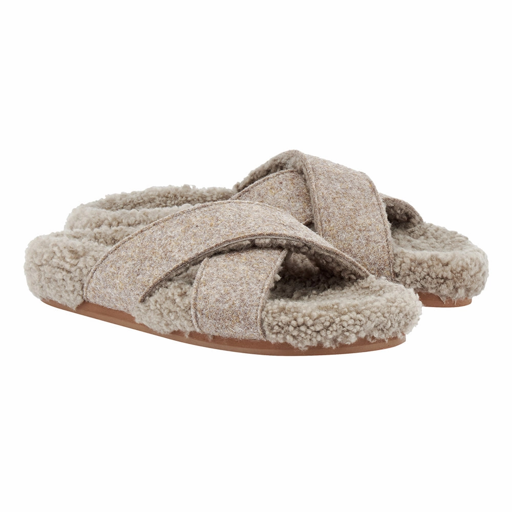 Anilio Camel Wedding Flat Sandals