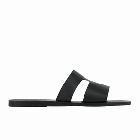 Apteros Black Top Sider Sandals