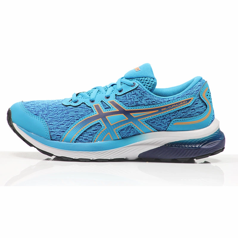 Asics Gel Cumulus 24 Junior Running Shoe - Blue/Sun Peach Asics Dynaflyte 3 Running Shoe