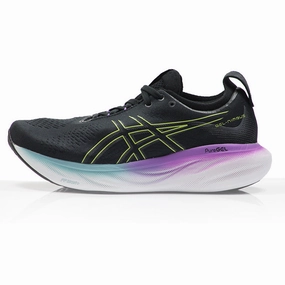 Asics Running Shoes For Flat Feet Asics Gel Nimbus 25 Women's Running Shoe - Black/Glow Yellow
