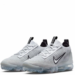 Nike Air VaporMax 2021 FK DH4084-100 Men's White Metallic Silver Running Shoes Huarache Nike Tennis Shoes