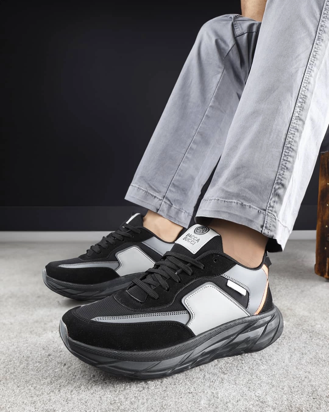 Casual Dress Boots Shoes Bacca Bucci Men's SYLVIA Chunky Sole Sneakers