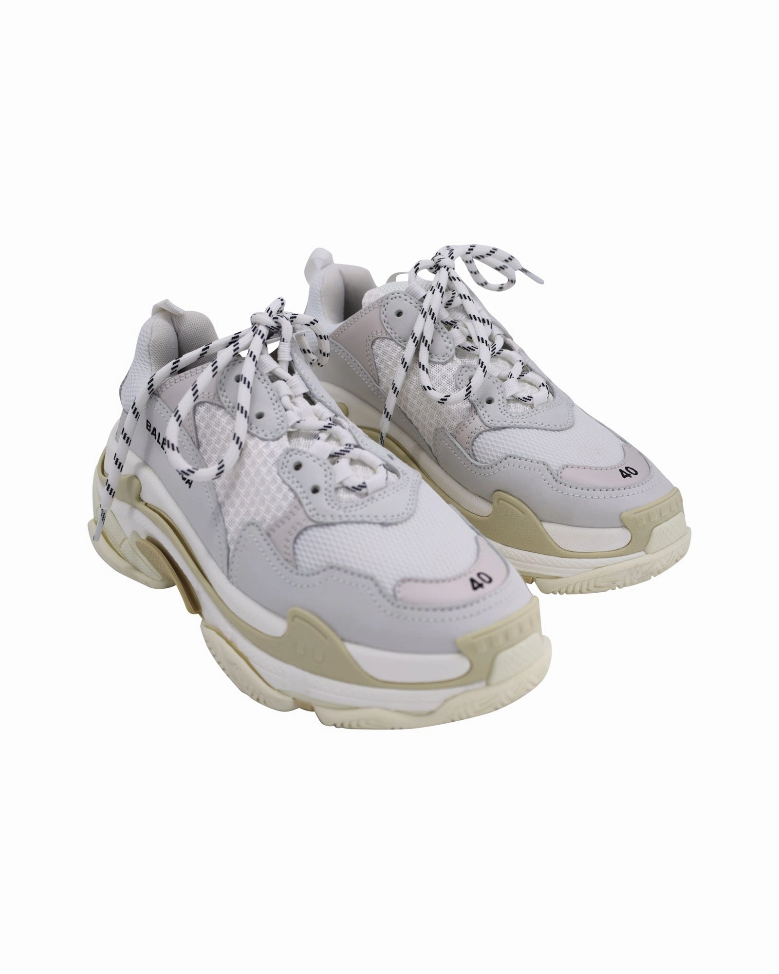 Balenciaga Triple S Sneakers in Gray and White Polyurethane Cheap Gym Sneakers
