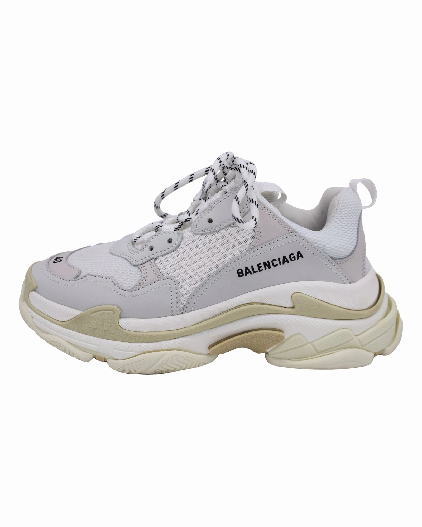 Running Sneakers For Flat Feet Balenciaga Triple S Sneakers in Gray and White Polyurethane