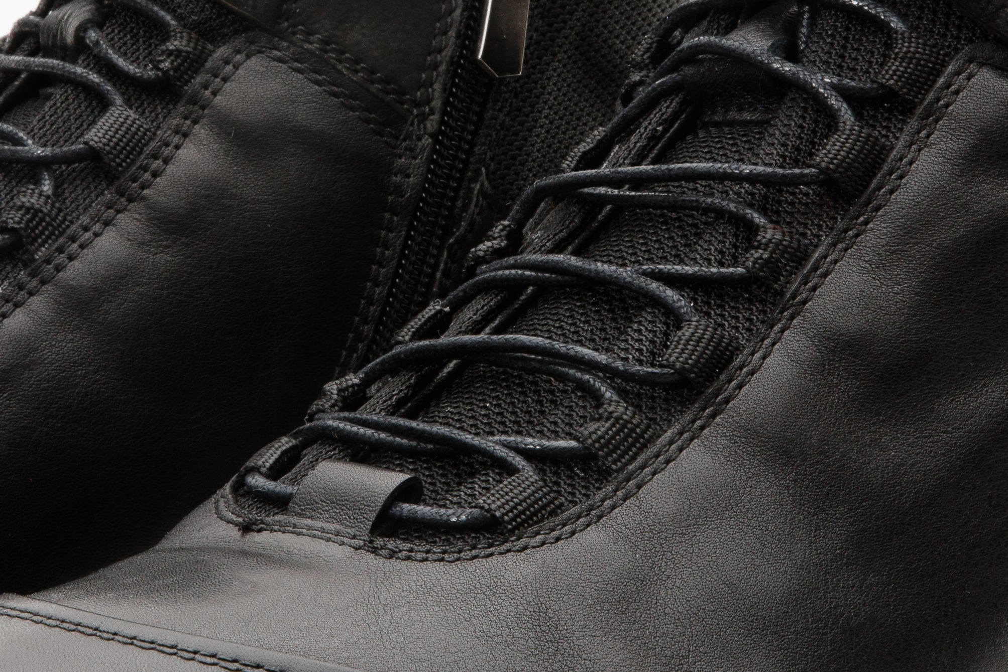 The Houston Leather Black Lace-Up Casual Men Boot with a Zipper These Boots Are Made Of Walking