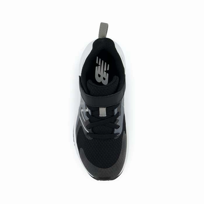Big Boy New Balance Rave Run V2 A/C in Black/White Fur Sneakers