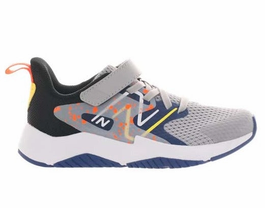 Big Boy New Balance Rave Run v2 A/C in Rain Cloud/Night Sky/Blaze Orange Perry Ellis Sneakers