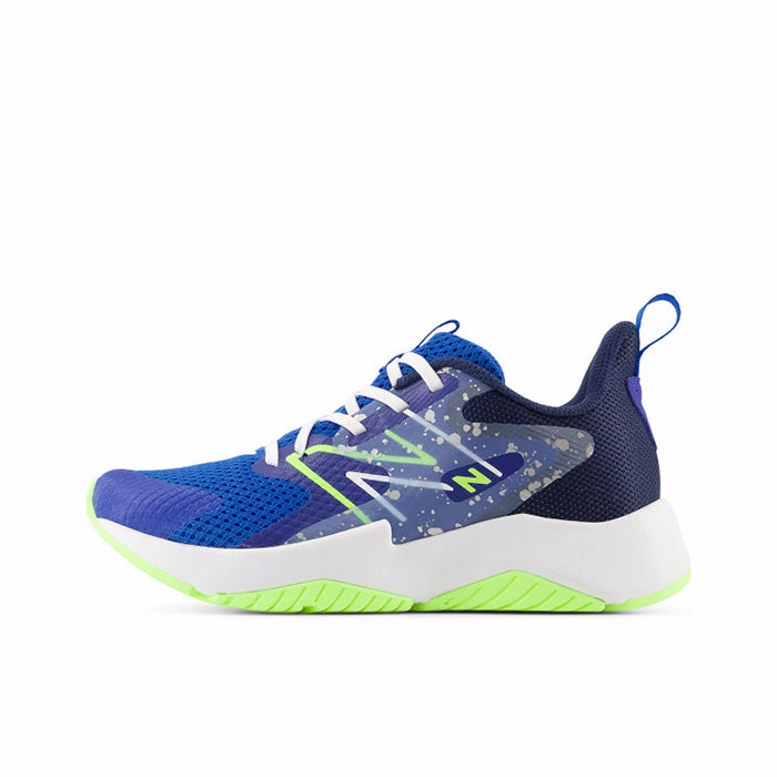 Cheap New Balance Sneakers Big Boy New Balance Rave Run v2 Lace in Team Royal/Blue Oasis/Bleached Lime Glo