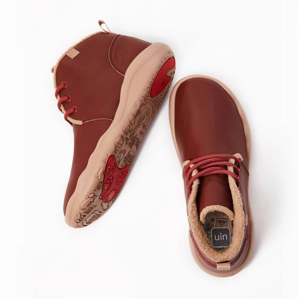 Bilbao Burgundy Split Leather Lace-up Boots Men Outfits For High Knee Boots