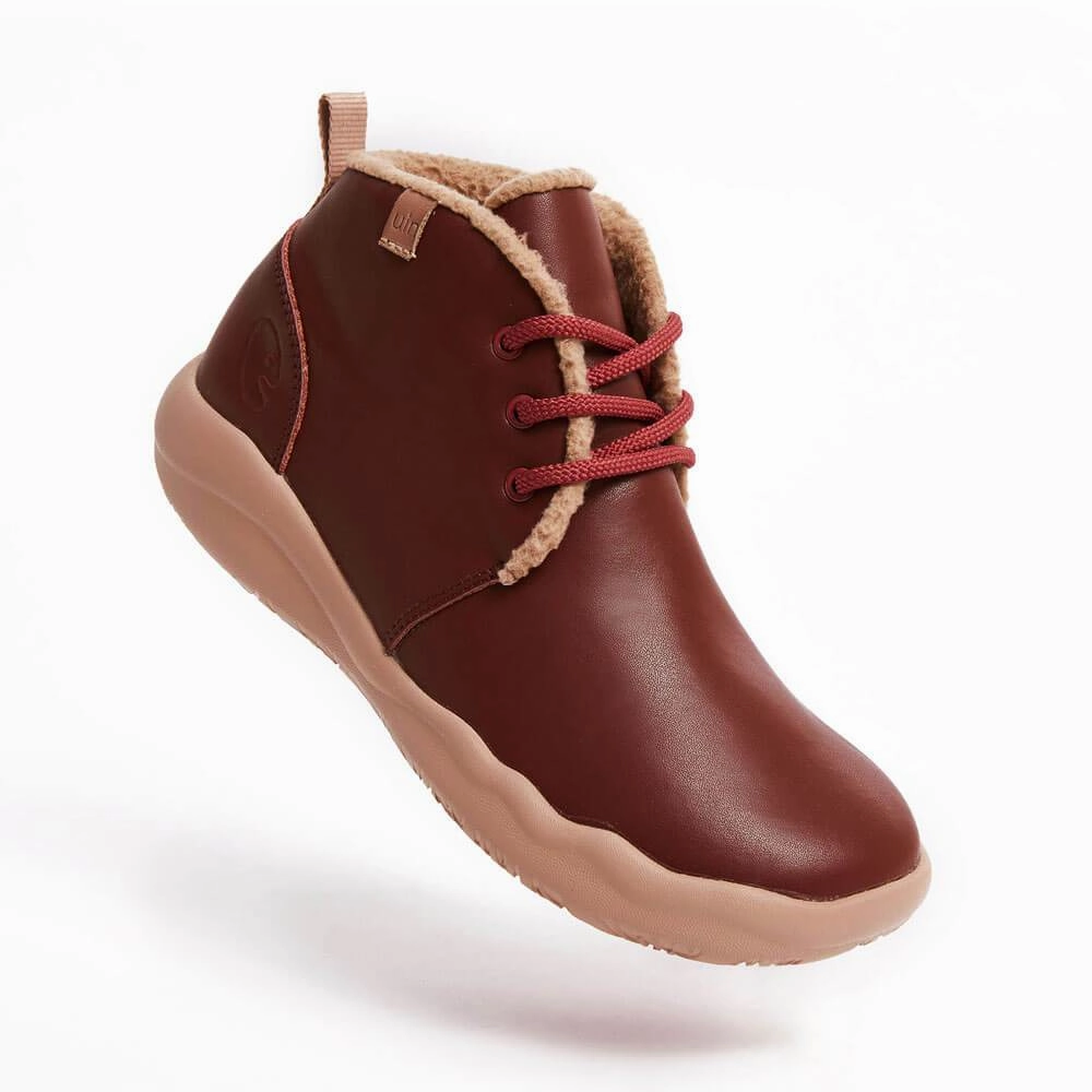 Bilbao Burgundy Split Leather Lace-up Boots Men Boots Rain