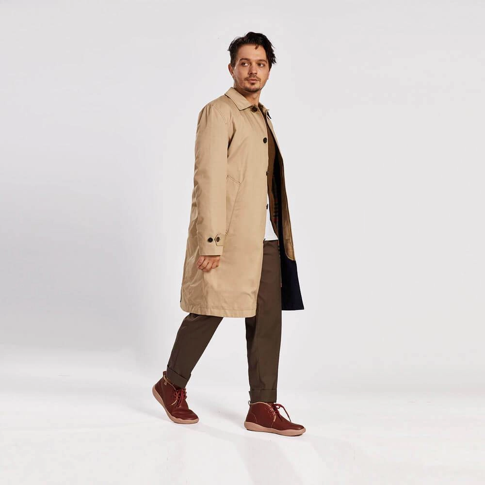 Chelsea Cowboy Boots Bilbao Burgundy Split Leather Lace-up Boots Men