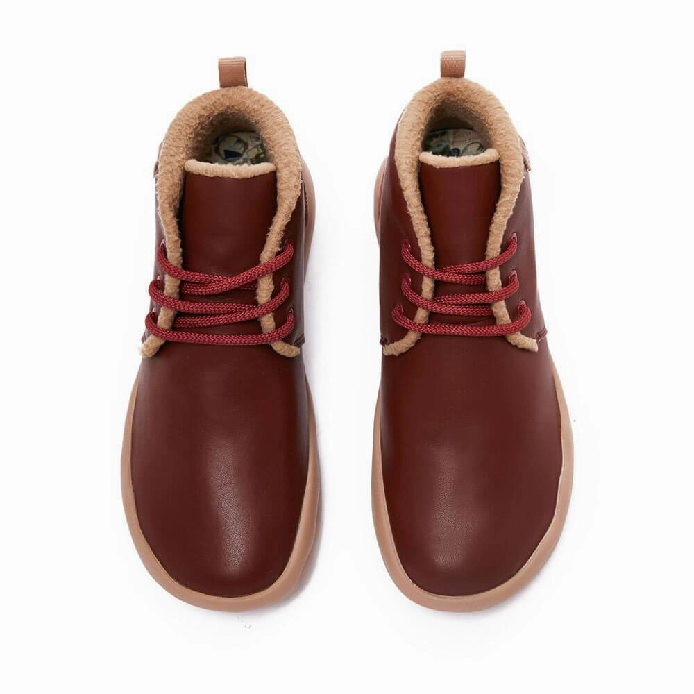 Boots And Pants Commercial Bilbao Burgundy Split Leather Lace-up Boots Men