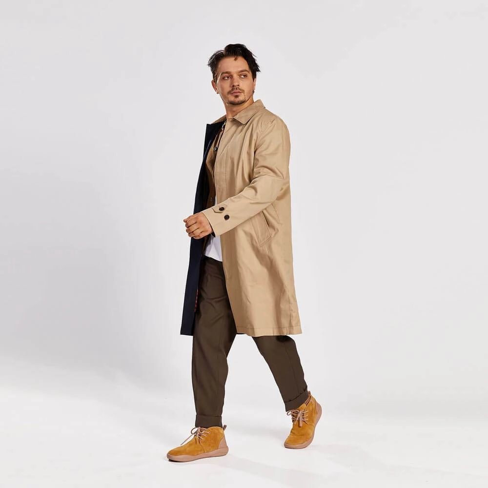 Bilbao Khaki Cow Suede Lace-up Boots Men Cowboy Boots Austin