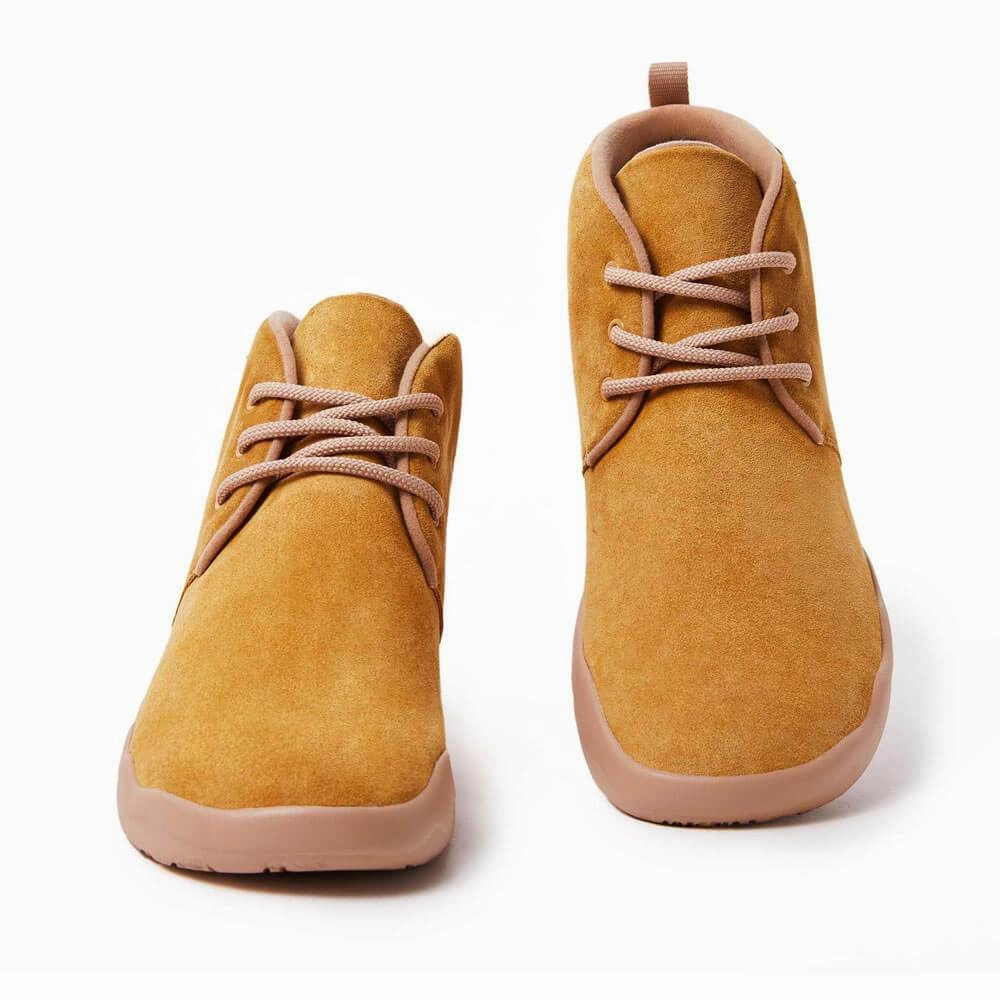 Bilbao Khaki Cow Suede Lace-up Boots Men Cowboy Boots In Wide Sizes