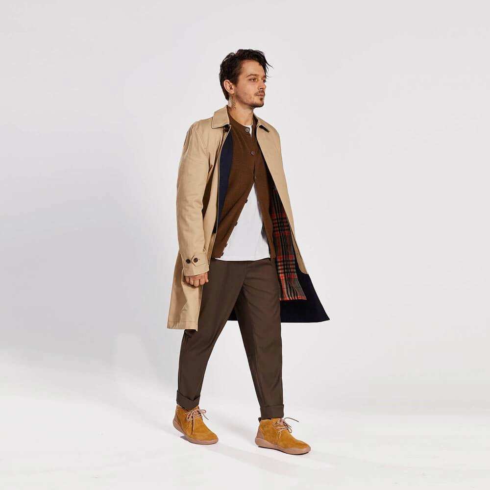 Jk Boots Bilbao Khaki Cow Suede Lace-up Boots Men